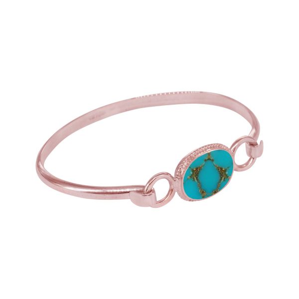 Rose Gold Turquoise Bangle