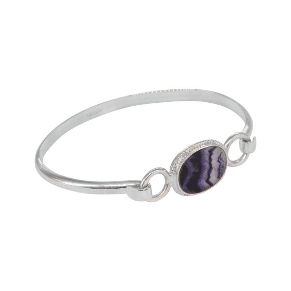 Silver Blue John Bangle