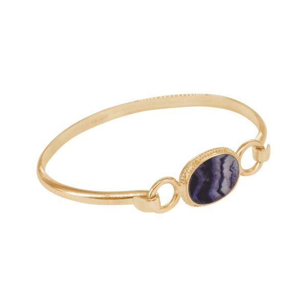 Yellow Gold Blue John Bangle