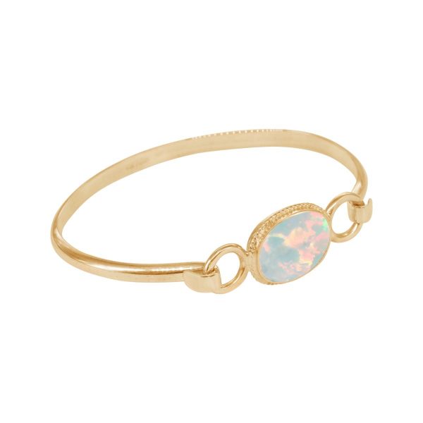 Yellow Gold Opalite Sun Ice Bangle