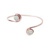 Rose Gold Opalite Sun Ice Double Stone Bangle