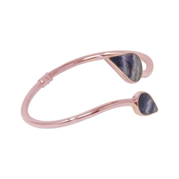 Rose Gold Blue John Bangle