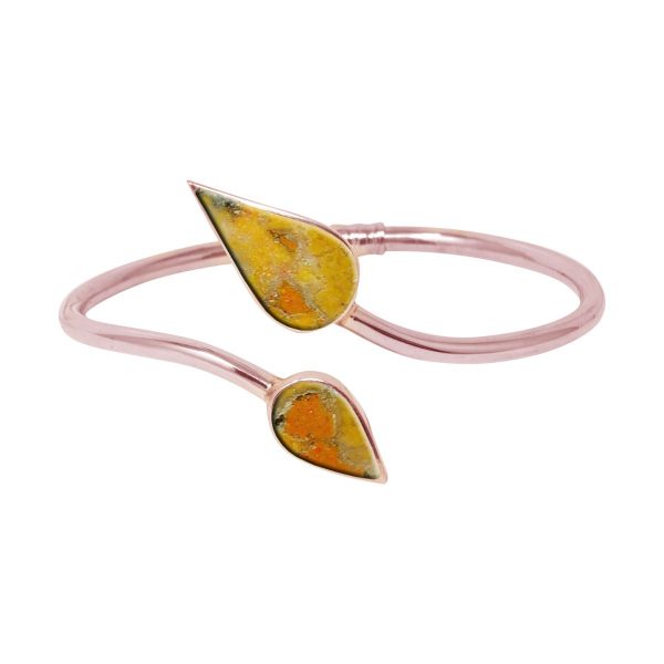 Rose Gold Bumblebee Jasper Bangle