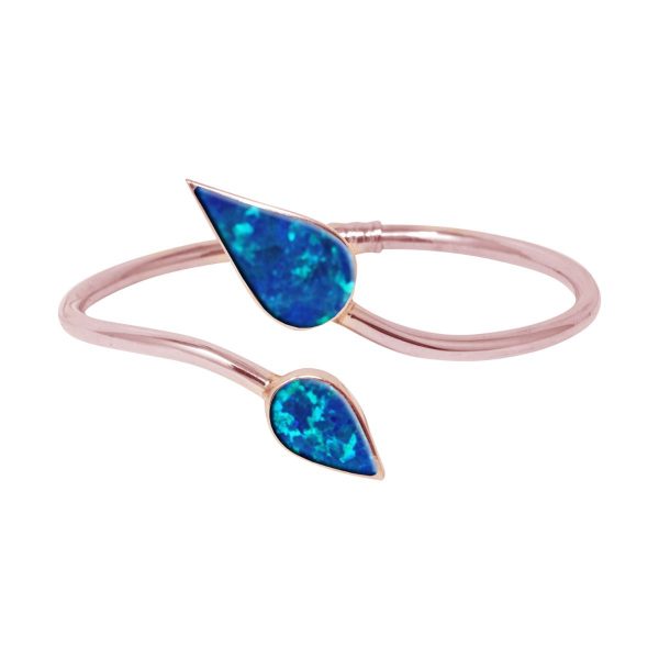 Rose Gold Opalite Cobalt Blue Bangle