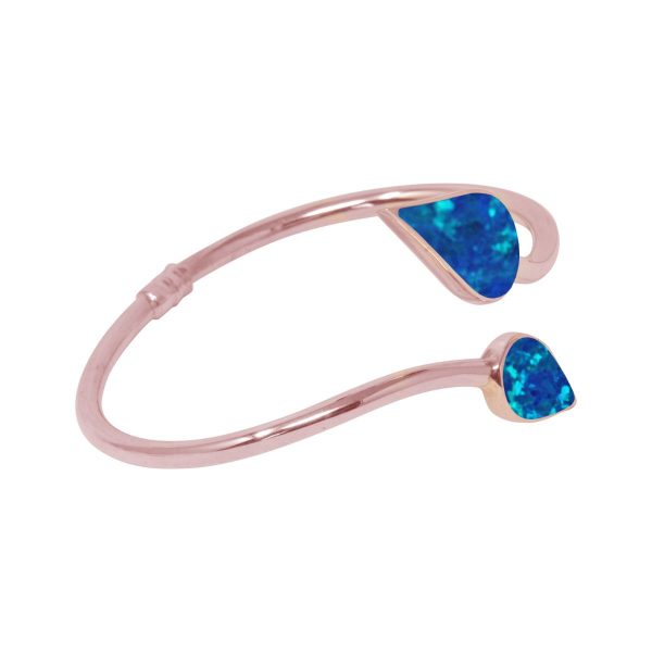 Rose Gold Opalite Cobalt Blue Bangle