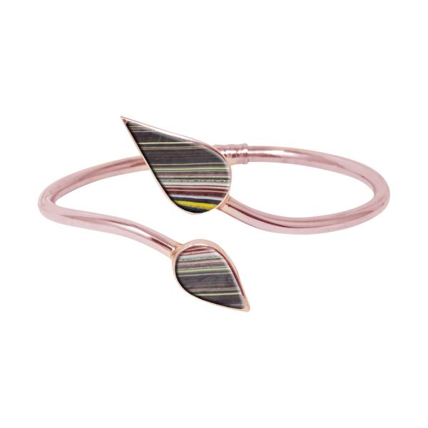 Rose Gold Fordite Bangle