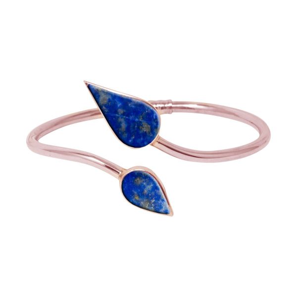 Rose Gold Lapis Bangle