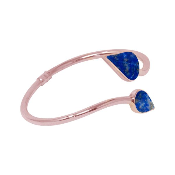 Rose Gold Lapis Bangle