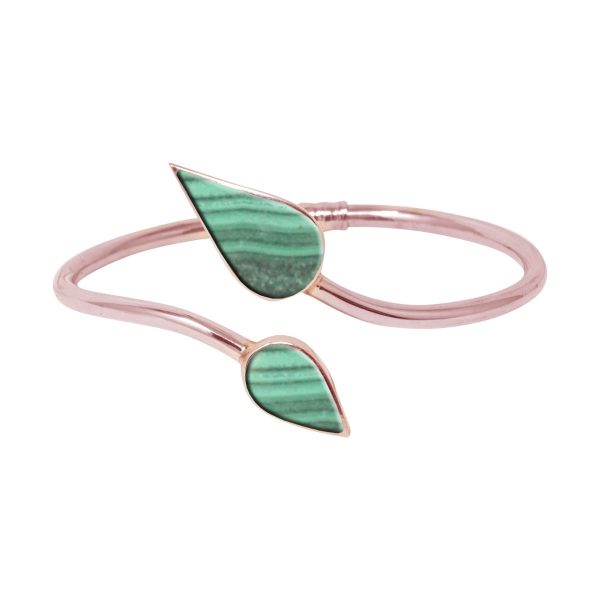 Rose Gold Malachite Bangle