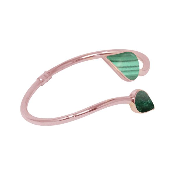 Rose Gold Malachite Bangle