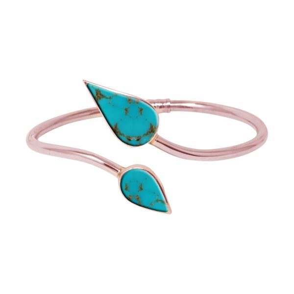 Rose Gold Turquoise Bangle