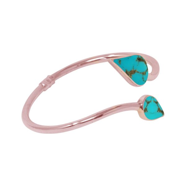 Rose Gold Turquoise Bangle