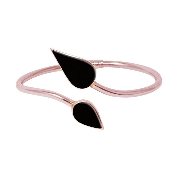 Rose Gold Whitby Jet Bangle