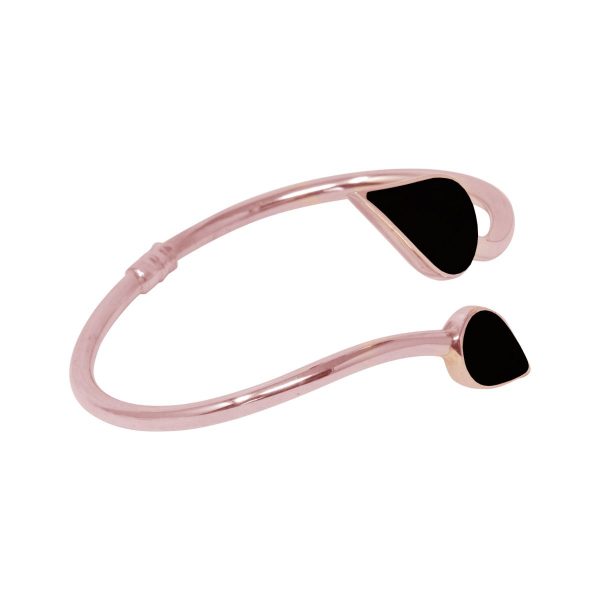 Rose Gold Whitby Jet Bangle