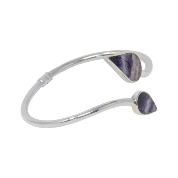 Silver Blue John Bangle