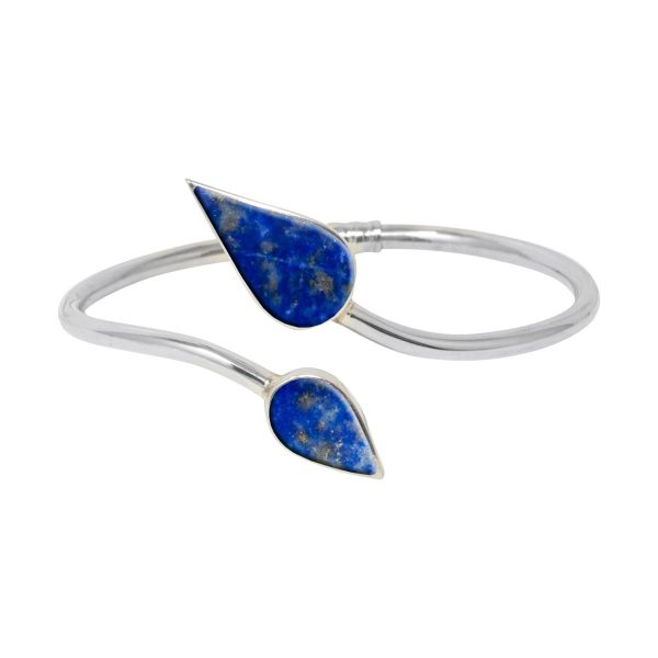 Silver Lapis Bangle