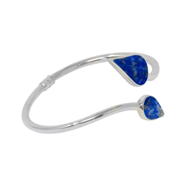 Silver Lapis Bangle