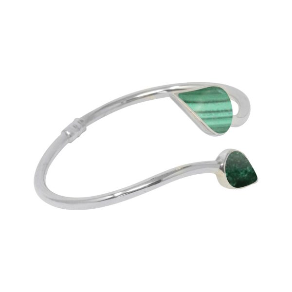 Silver Malachite Bangle