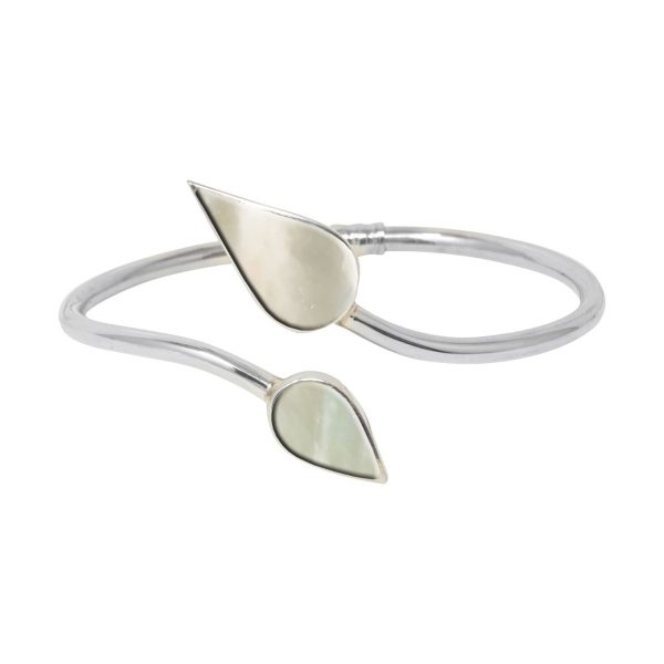 Silver Mother of Pearl Bangle