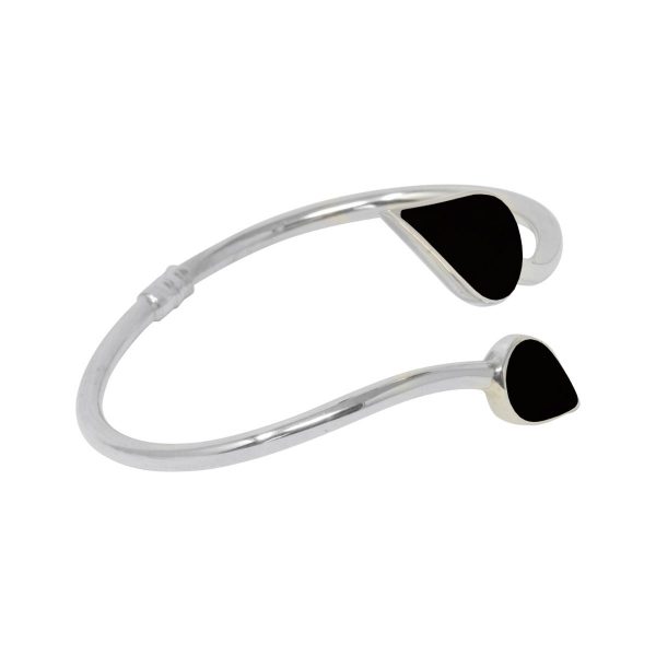 Silver Whitby Jet Bangle