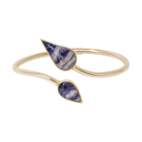 Yellow Gold Blue John Bangle