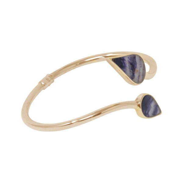 Yellow Gold Blue John Bangle