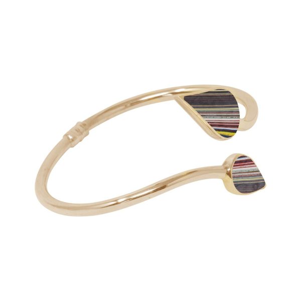 Yellow Gold Fordite Bangle