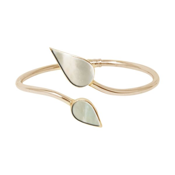 Yellow Gold Mother of Pearl Bangle