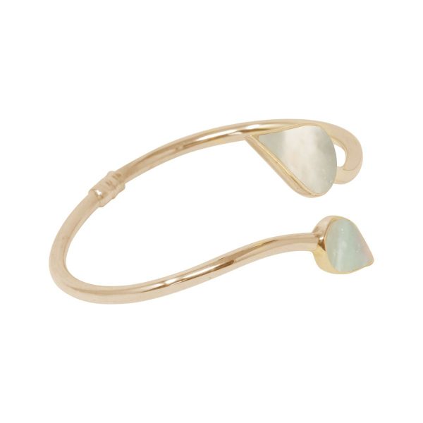 Yellow Gold Mother of Pearl Bangle