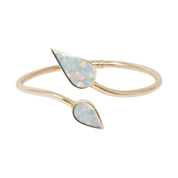 Yellow Gold Opalite Sun Ice Bangle