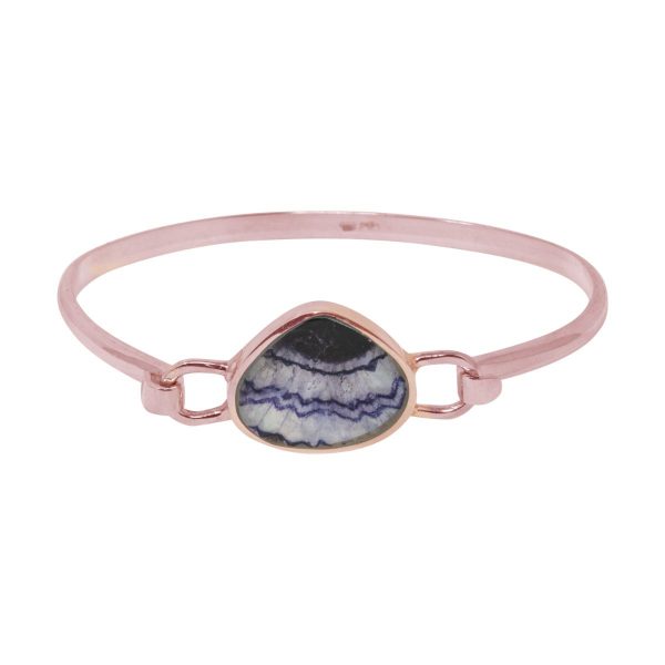 Rose Gold Blue John Bangle