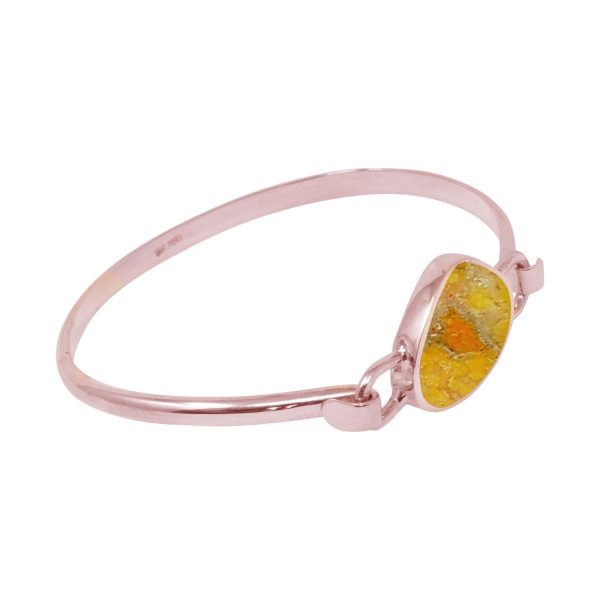 Rose Gold Bumblebee Jasper Bangle