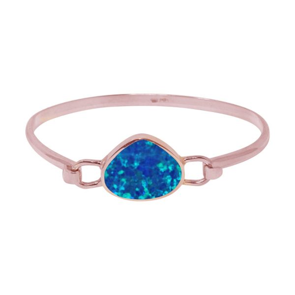 Rose Gold Opalite Cobalt Blue Bangle