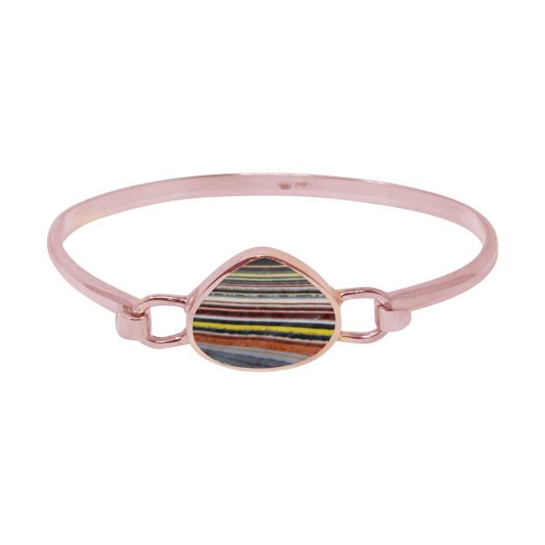 Rose Gold Fordite Bangle