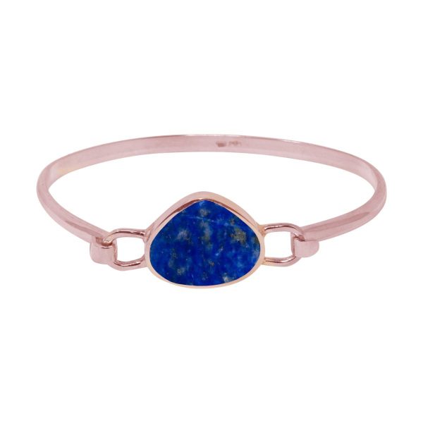 Rose Gold Lapis Bangle