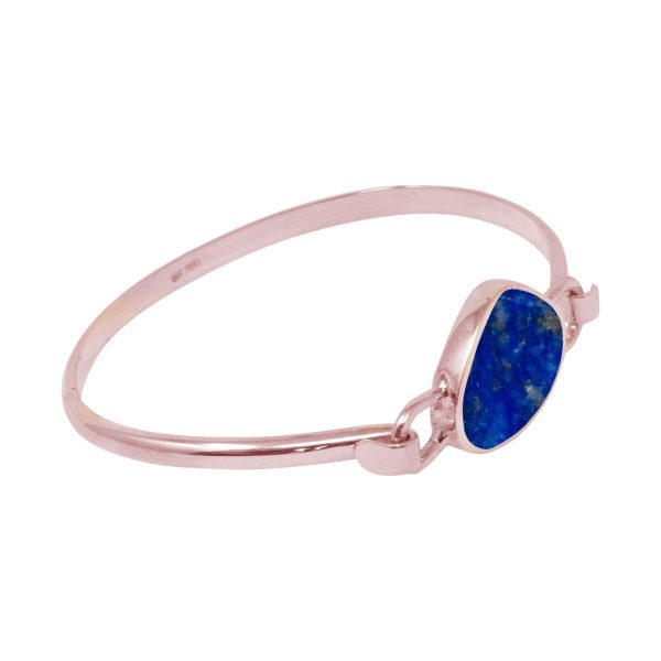 Rose Gold Lapis Bangle