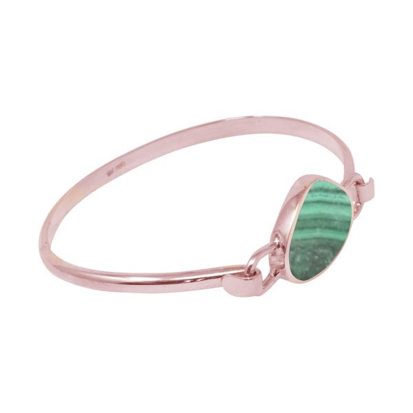 Rose Gold Malachite Bangle