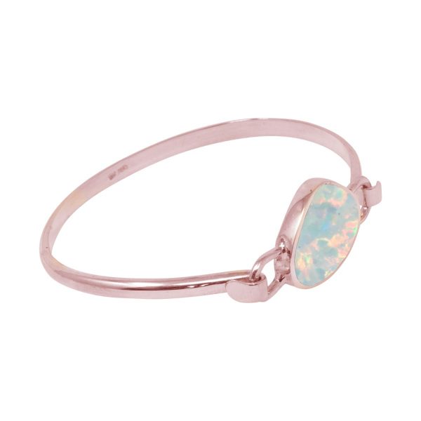 Rose Gold Opalite Sun Ice Bangle