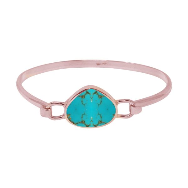 Rose Gold Turquoise Bangle