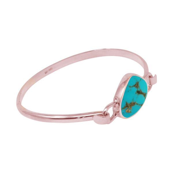 Rose Gold Turquoise Bangle