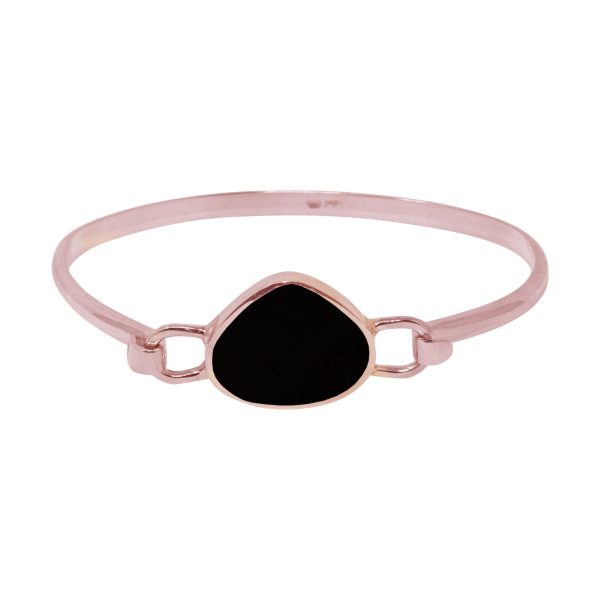 Rose Gold Whitby Jet Bangle