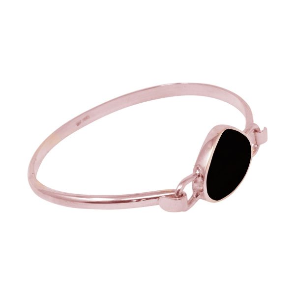 Rose Gold Whitby Jet Bangle