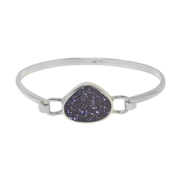 Silver Blue John Bangle