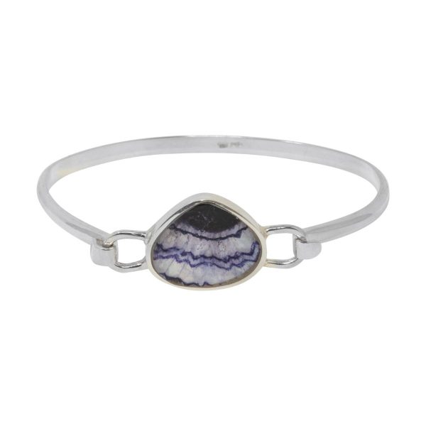 Silver Blue John Bangle