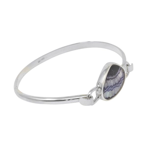 Silver Blue John Bangle