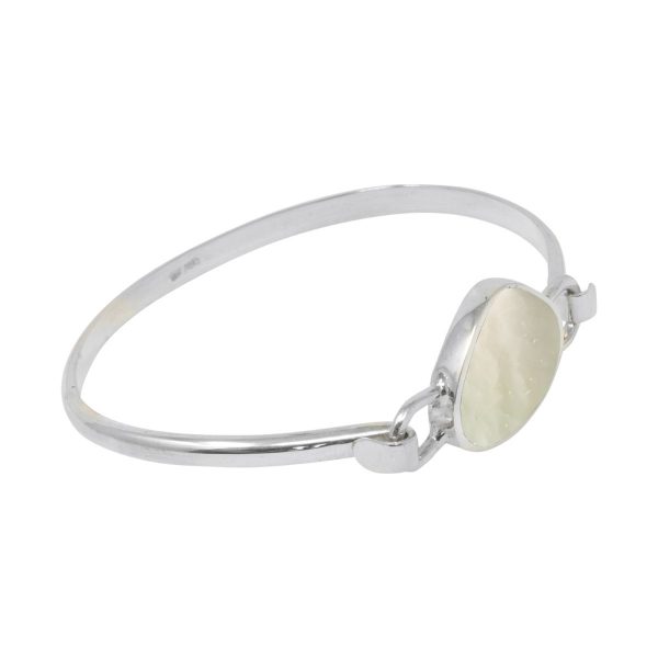 Silver Mother of Pearl Bangle