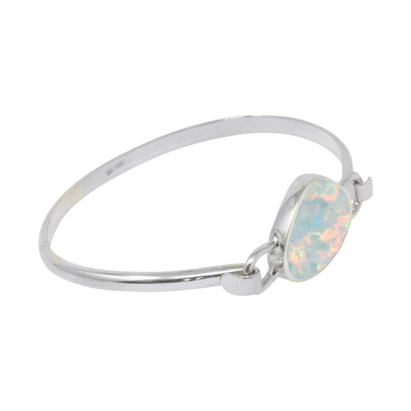 Silver Opalite Bangle