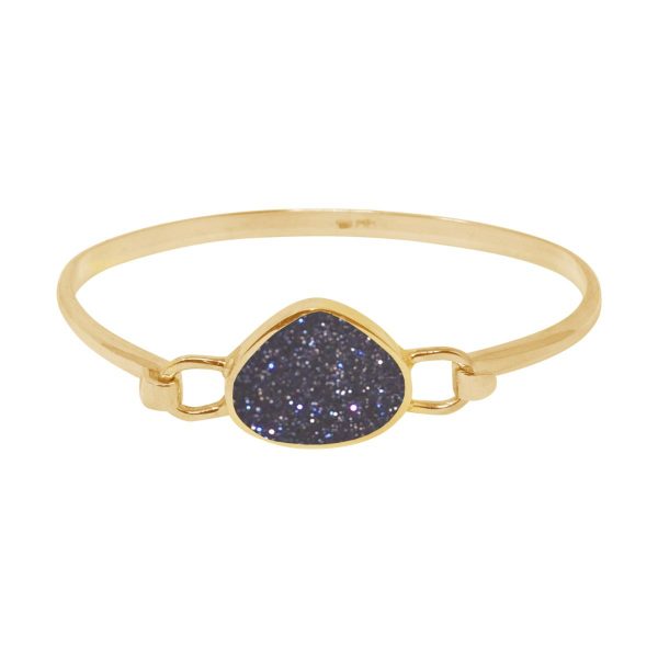 Yellow Gold Blue John Bangle