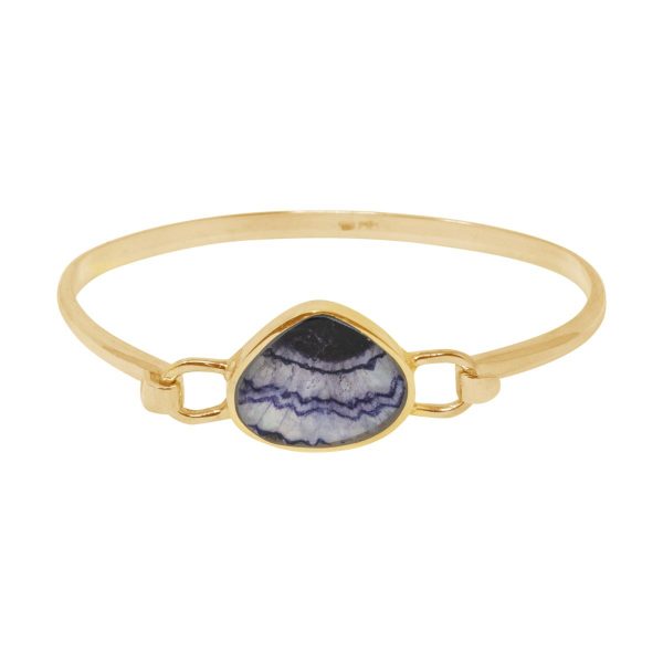 Yellow Gold Blue John Bangle