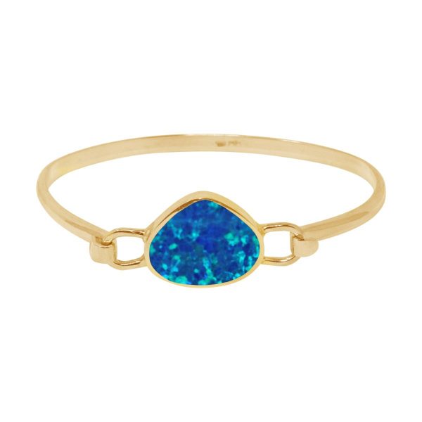 Yellow Gold Opalite Cobalt Blue Bangle